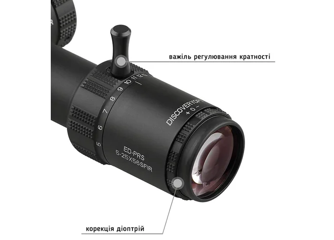 Приціл Discovery Optics ED-PRS 5-25x56 SFIR FFP (34 мм, підсвічування) Фото 3